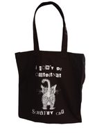 Scruffy Cat Tote - I Don't Do Obedience